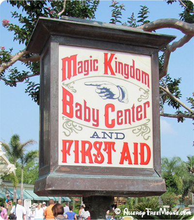 First aid available near the Crystal Palace at Magic Kingdom