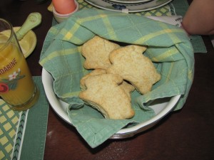 Bunny shaped biscuits read to eat!