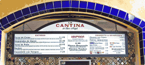 The menu at La Cantina in Epcot