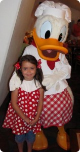 Donald our our little mouse at Chef Mickey's