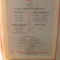 The Park Fare breakfast menu