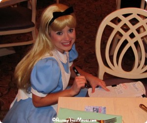 Alice signing the pillowcase