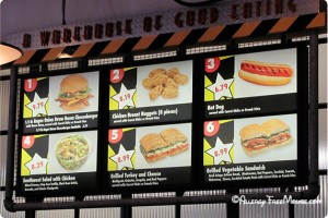The Backlot Express menu - request food allergy free foods