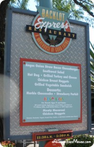 Food allergy-free dining at the Backlot Express