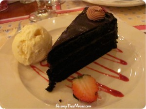 Chocolate cake at Chefs de France