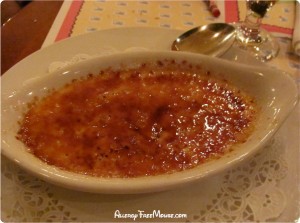 Creme brulee at Chefs de France in Epcot