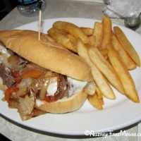 The Philly cheese at the Plaza Restaurant