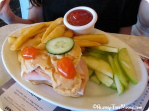 Mickey Mouse turkey sandwich at the Plaza Restaurant