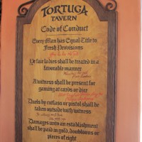 The code of conduct at Tortuga Tavern - should include a food allergy statement!