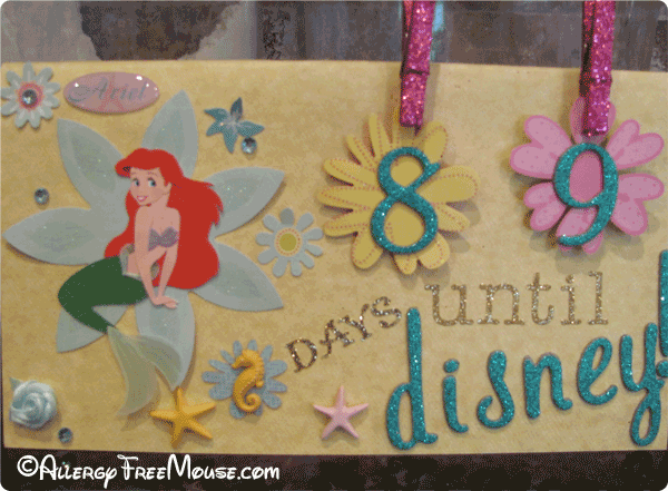 A Disney countdown calendar featuring Ariel