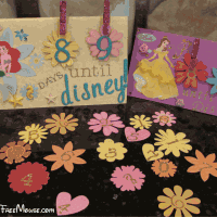 Disney countdown calendar set with Belle and Ariel