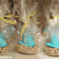 Bluebird Peeps in Chocolate Rice Crispy Nests - Dairy free