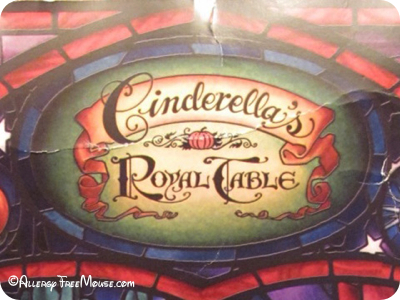 Cinderella's Royal Table milk allergy