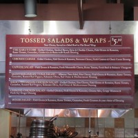 Earl of Sandwich salad and wrap menu