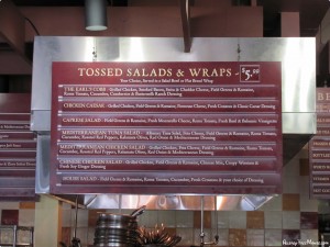 Earl of Sandwich salad and wrap menu