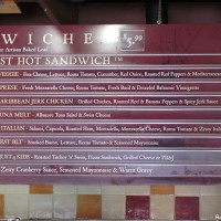 Earl of Sandwich menu right