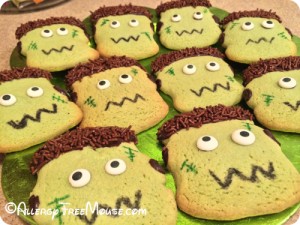 Food allergy-free Frankenstein cookie treats