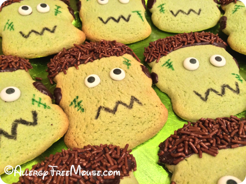 Food allergy-free Frankenstein cookies