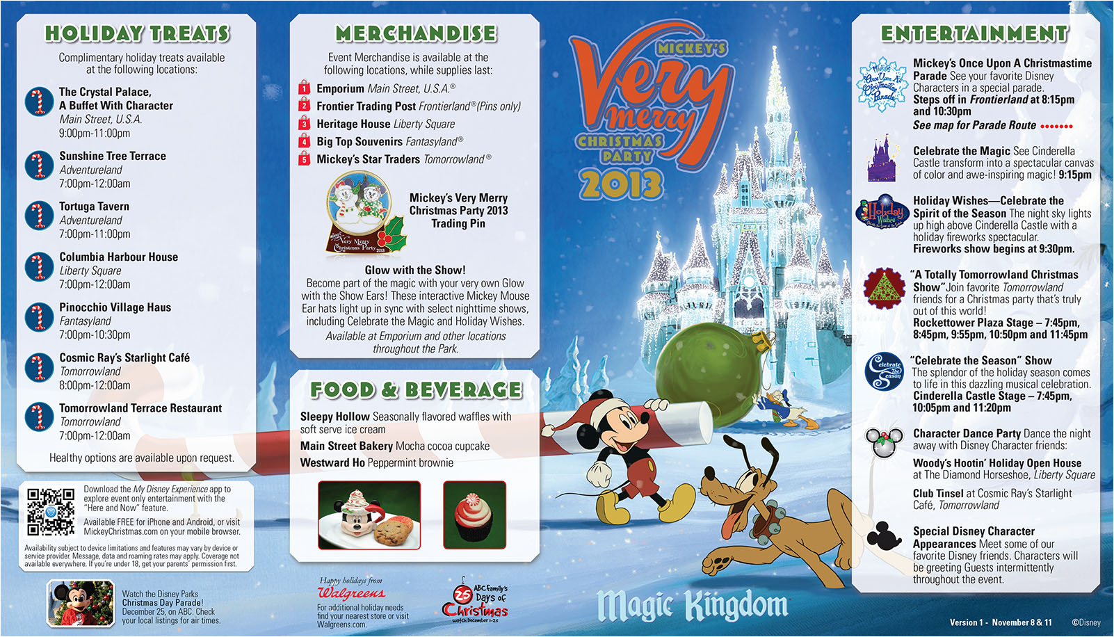 Food Allergy options at Mickey's Very Merry Christmas Party Allergy