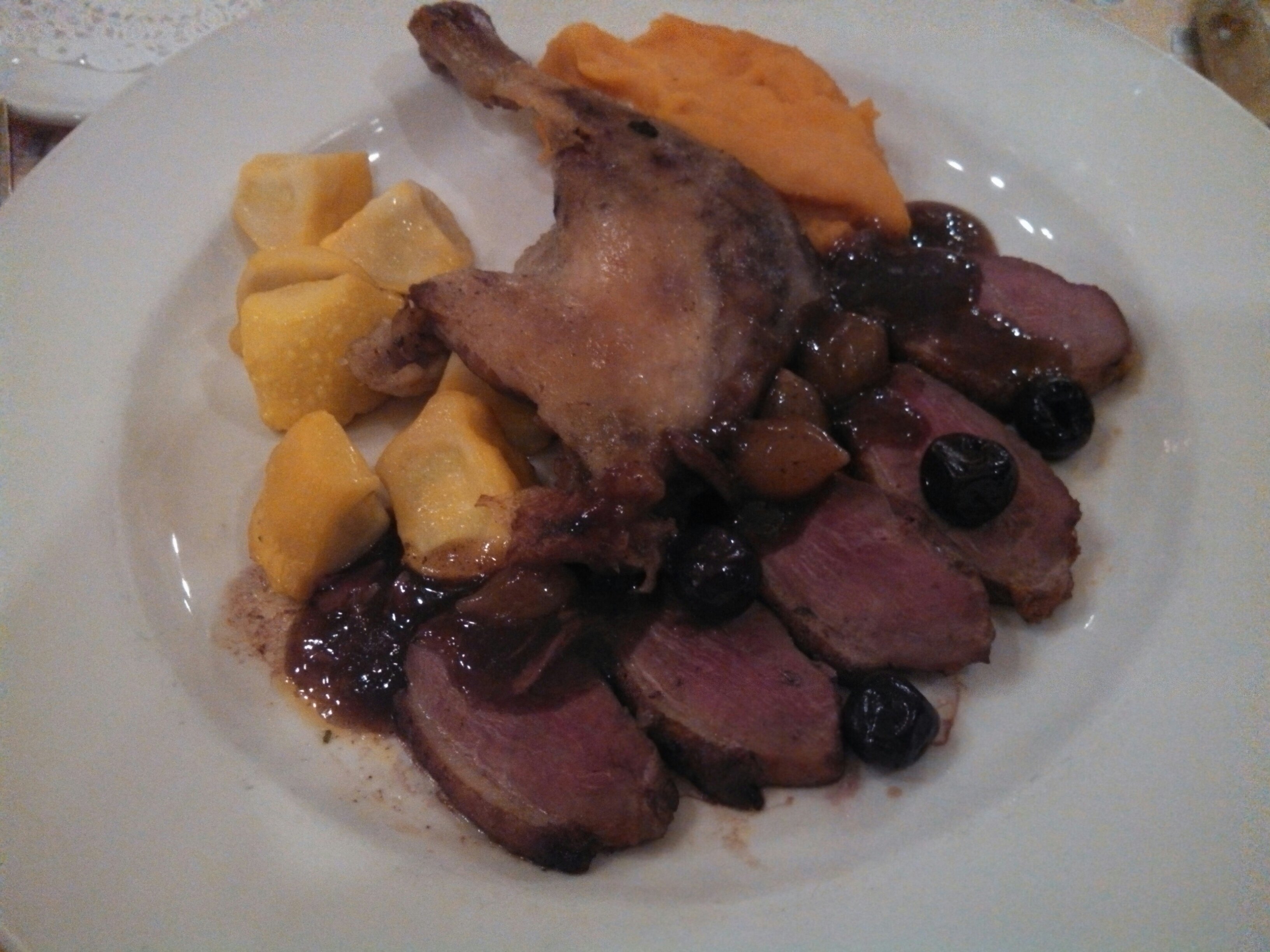 Gluten-free duck breast and leg confit at Chefs de France - Epcot