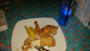 Gluten free fried chicken at 50s Prime Time Cafe